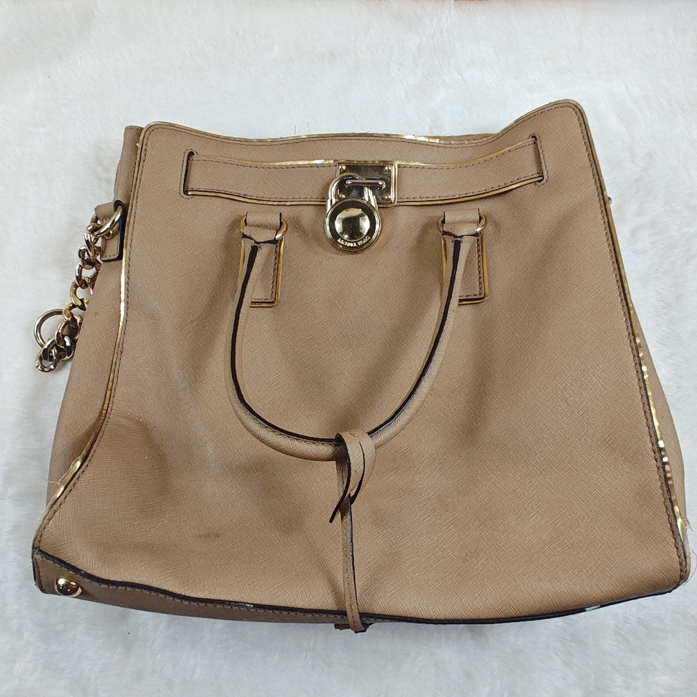 MICHAEL Michael Kors Brown Leather Hamilton Travel Tote - Picture 6 of 12